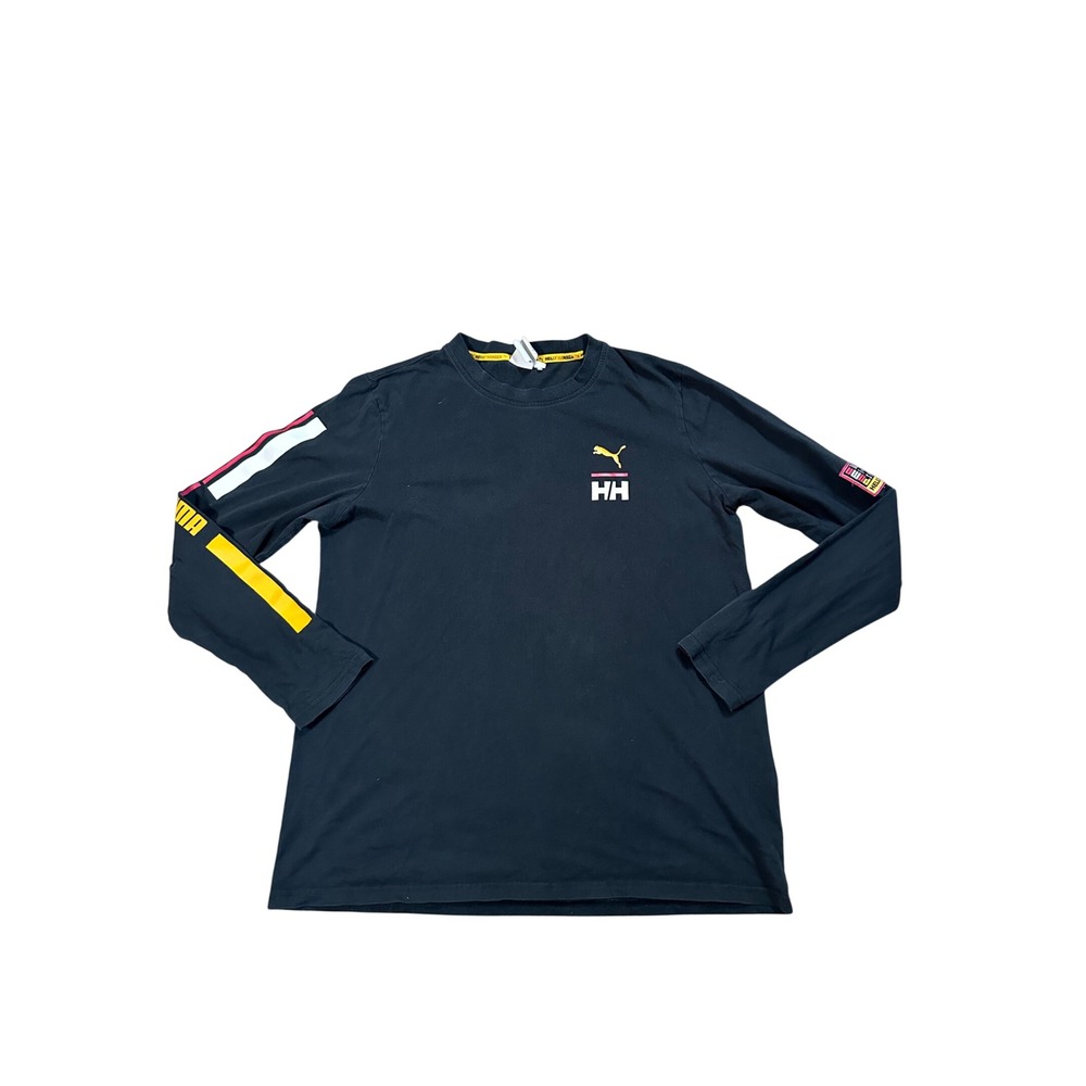 Puma x Helly Hansen Mens Black Long Sleeve Graphic T-Shirt Size S Tailored Sport